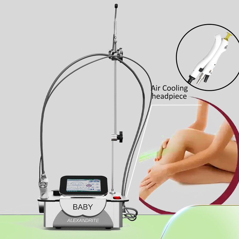 2024 más láser de diodo 755 nm fuente de alimentación parte alejandrita mini producto clínicas de belleza para la depilación filtro LCD pantalla táctil inteligente equipo de belleza