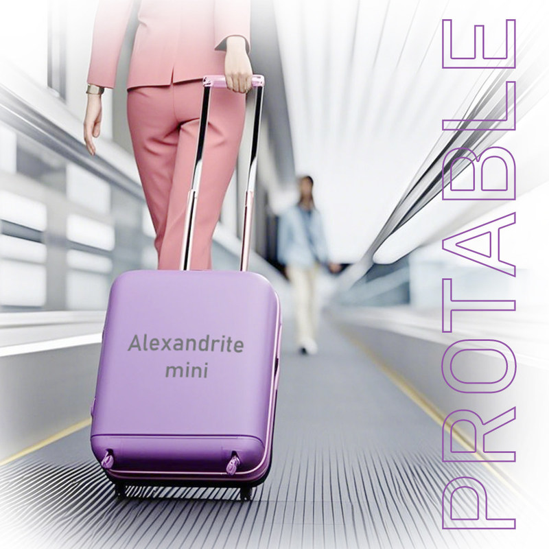 Equipo de belleza portátil de Alexandrite Mini Smart Touch Fuente de alimentación parte Bison Light And Easy 755nm Mini máquina de depilación láser de Alexandrite 755nm
